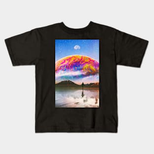 Running To Another Planet Edit Kids T-Shirt